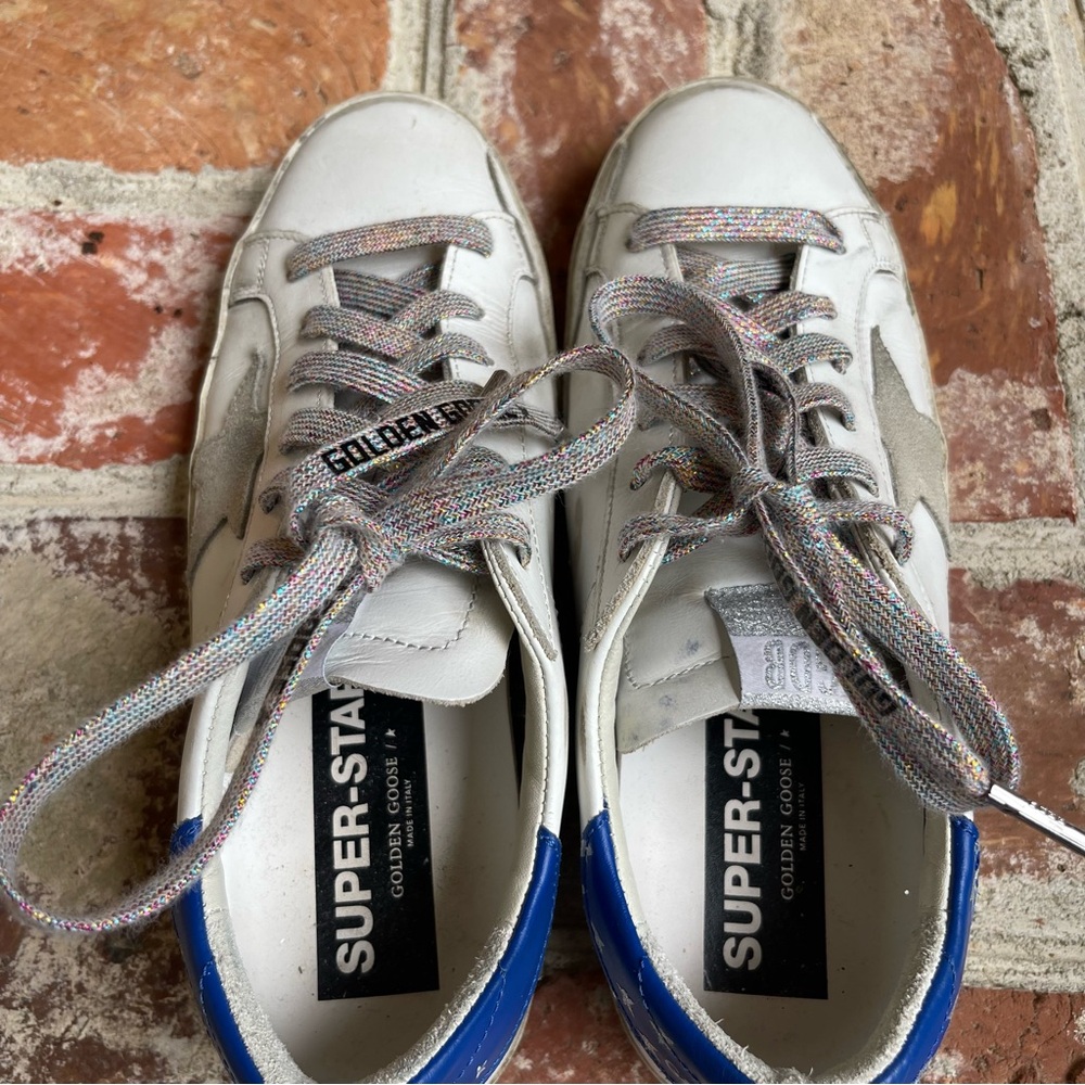 Golden Goose Private Edition Glitter Star Superstars Blue/Silver 39 - Picture 12 of 14